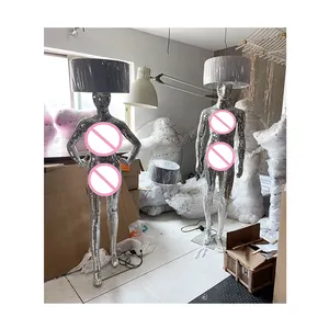 Custom Mannequins Levensgrote Staande Lamp Woonkamer Man Vrouwen Vloerlamp Diy Home Decor Mozaïek Kunst Vloerlamp