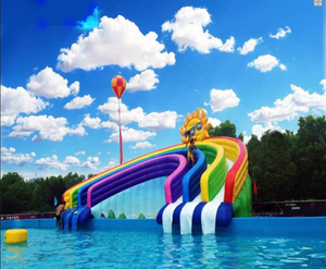 Thương mại thổi lên trượt nước Inflatable cho trẻ em ngoài trời Hồ bơi bơm hơi trượt cho hồ bơi <span class=keywords><strong>inground</strong></span> - Product Image 2