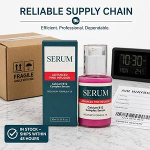 Sérum Rebornic au Calcium B12 Cyano Pink Spicule 10000 PPM, éclaircissant, lissant, hydratant, illuminateur pour le visage et le corps, pour peaux irritées - Product Image 5