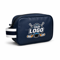 Sac de toilette en PVC personnalisé avec logo, étanche, pour équipement de hockey sur glace, organisateur de matériel, fermeture éclair, protège-dents, sac d'accessoires d'équipe robuste