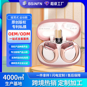 Customized Neutral Smart Noise Cancelling Waterproof Sports Wireless Earphones Hang Ear Type <b>Bluetooth</b> Headset - Product Image 2