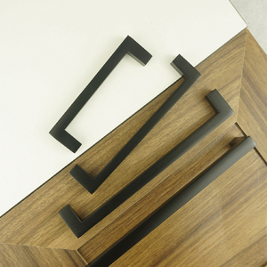 Hot Jual Kabinet Furniture Black Square Stainless Steel Pegangan Akrilik Pegangan Kabinet Dapur - Product Image 2
