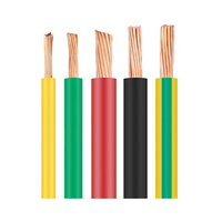 Cable de cobre aislado de PVC de 2, 5 mm2 de bajo precio suave con chaqueta colorida para cables de alimentación domésticos