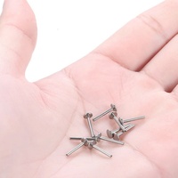 Gaby ASTM F136 Titanio 18G 16G 14G Poste de Labret Hipoalergénico con Rosca Interna Plateado en Plata, Regalo de Compromiso, Boda, Clásico