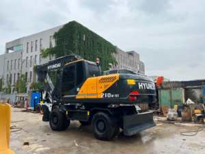 รถขุดไฮดรอลิกแบบมีล้อ Hyundai R210W-9T รุ่นดั้งเดิม ขนาด 20 ตัน บุ้งกี๋ 0.93 ลูกบาศก์เมตร เครื่องจักรก่อสร้าง - Product Image 4