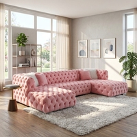 Canapé d'angle inclinable en L de luxe moderne de haute qualité, en tissu velours, avec fonction de relaxation électrique, capitonné, pour centres commerciaux, hôtels et usage domestique
