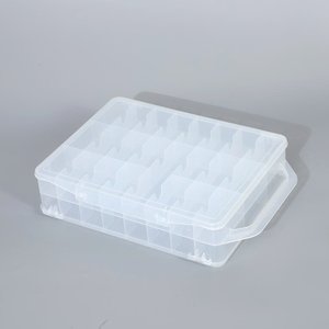 Transparent PP <b>Storage</b> <b>Box</b> 46 Compartment Organizer Case Square Portable Holder for Nail Polish Car Essentials - Product Image 4