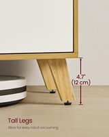 Meuble TV pour téléviseurs de 65 pouces, fabriqué en panneaux de particules durables avec un élégant bois massif, meuble TV coloré, table basse