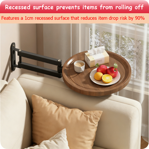 <span class=keywords><strong>Tavolo</strong></span> Pieghevole da Parete in Acciaio Inox con Ripiano Retrattile, Design Compatto Rotondo per Soggiorno - Product Image 4