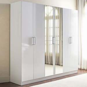 Custom Modern-Style Bedroom <b>Wardrobe</b> <b>with</b> Mirror <b>Sliding</b> <b>Doors</b> <b>Mirrored</b> Design Customized Color & Size Home Furniture - Product Image 3