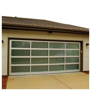 <span class=keywords><strong>Porte</strong></span> <span class=keywords><strong>de</strong></span> <span class=keywords><strong>garage</strong></span> en verre minimaliste Prima avec cadre en aluminium et panneaux transparents pour les devantures <span class=keywords><strong>de</strong></span> magasins et les cafés modernes - Product Image 2
