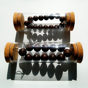 ขวดแก้วเทียนจิง 50x2x150 มม. ปิดผนึกด้วยฝาไม้ก๊อกสำหรับเก็บเม็ดชา - Product Image 1