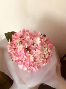 Q-1466 Vente en gros de fleurs artificielles d'hortensia bordeaux à grandes têtes, et de buissons d'hortensia bleus - Product Image 3