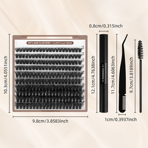 ขนตาปลอมแบบ DIY รุ่น D Curl ฟูฟ่อง งอนสวย ติดง่ายด้วยกาวร้อน  แบบกลุ่ม 30P 60P 80P 100P สำหรับแต่งตา - Product Image 3