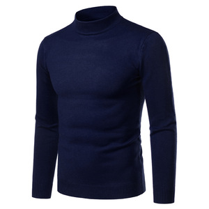 Conception personnalisée tricoté solide pull-over pull pour hommes de grande taille à manches longues pull en coton <span class=keywords><strong>logo</strong></span> imprimé OEM ODM vêtements de rue pour homme - Product Image 5