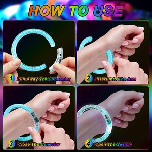 Pulseras Luminosas DAMAI, Brillan en la Oscuridad, Artículos para Fiestas, Pulseras LED para Adultos y Niños, Recuerdos para Fiestas de Cumpleaños, Año Nuevo, Carnaval - Product Image 6