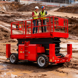 All Terrain Self Propelled Scissor <b>Lift</b> Tables 14m 16m Tracked Aerial <b>Man</b> <b>Lift</b> Scissor Type <b>Hydraulic</b> <b>Lift</b> Platform - Product Image 2