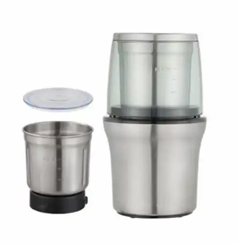 Stainless Steel Wet and Dry Coffee/Spice/Chutney Grinder with Two