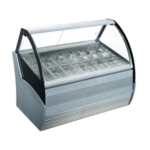 Vitrine <span class=keywords><strong>Réfrigérée</strong></span> pour Gelato et Crèmes Glacées R404a, Couleur Personnalisable, Offre Spéciale - Product Image 2