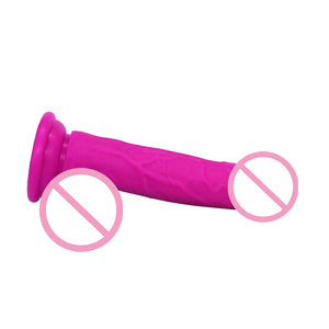 Volwassen seksspeeltjes vrouwelijke masturbatie superzachte enorme realistische roze paarse siliconen <span class=keywords><strong>dildo</strong></span> - Product Image 3