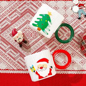 Tasses à petit-déjeuner en céramique pour cadeau de Noël, tasses à café et à eau personnalisées avec poignées - Product Image 6