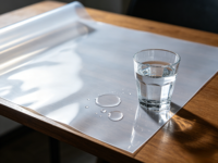Nappe transparente en TPU écologique, protection de table à manger en verre souple
