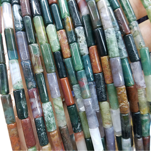 Cuentas de Ágata India en Tubo de Moda SB6623, Hilo de Cuentas Cilíndricas de Piedras Preciosas - Product Image 3