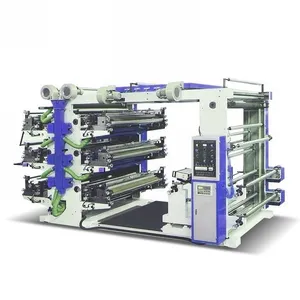 Mesin cetak flexo enam warna 800mm kualitas tinggi Zhonglong