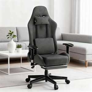 Chaise de jeu Siège <span class=keywords><strong>baquet</strong></span> de course ergonomique, dossier haut, hauteur réglable et inclinable Chaise d'ordinateur compatible avec la salle de jeu - Product Image 1