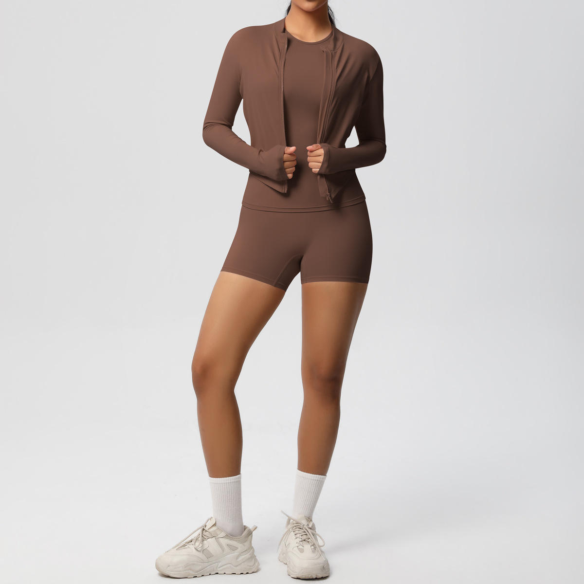 7102+7106+7101 three-piece set - chestnut