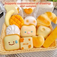 Mainan Roti Squishy Slow Rebound, Populer di Internet, Kreatif, Lembut, Empuk, Lucu, Pereda Stres, dan Menyenangkan