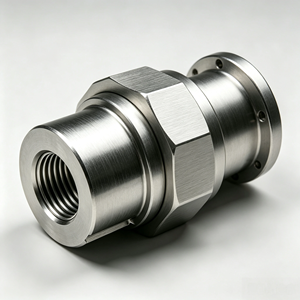 High Tolerance Custom Threaded Coupling Sleeve, CNC Turning Stainless Steel & Brass Connector, Custom <b>Machinery</b> Assembly Fitting - Product Image 1