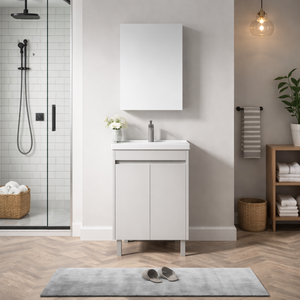 <span class=keywords><strong>Meuble</strong></span>-lavabo compact pour salle de bain avec <span class=keywords><strong>vasque</strong></span> intégrée, <span class=keywords><strong>meuble</strong></span>-<span class=keywords><strong>vasque</strong></span> autoportant gain de place avec rangement pour petites salles de bain - Product Image 1