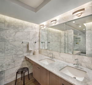 Заводской Профессиональный настраиваемый высококачественный полированный мраморный роскошный каррарский белый мраморный пол - Product Image 5