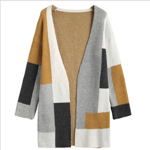 Ladies <strong>Long</strong> Knitted Print <strong>Sweater</strong> Women Large Outwear Coats Oversized <strong>Cardigan</strong> - Product Image 1