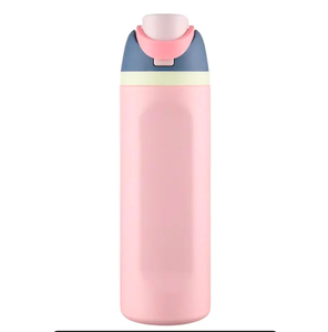 Bouteille d'eau isotherme en acier inoxydable 24/32 oz avec paille, sans BPA, colorée et moderne pour la maison et le sport - Product Image 1