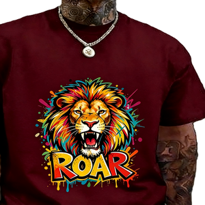 T-<span class=keywords><strong>shirt</strong></span> graphique Tête de <span class=keywords><strong>Lion</strong></span> Rugissant – Art Animalier Féroce du <span class=keywords><strong>Roi</strong></span> des Bêtes Sauvages - Product Image 3