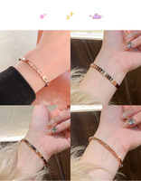 Pulsera de Acero Inoxidable 316L de Moda, Joyería de Alta Gama con Diamantes, Pulsera para Mujer, Accesorios para las Manos, Regalo para las Fiestas