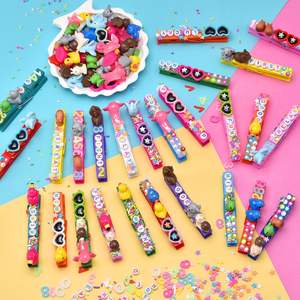 80 Piezas de Clips Decorativos para Animar el Espíritu, 80 Pinzas de Madera de Colores, <span class=keywords><strong>Mini</strong></span> Animales de Resina, Lazos, Margaritas y Pegatinas, Cuentas y Perlas para Bolígrafos - Product Image 5