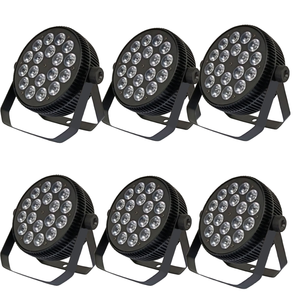 6 gói 18x10W LED Slim mệnh ánh sáng sân khấu DMX512 kiểm soát cho Nhà thờ đám cưới DJ tiệc cưới hội trường thanh vật liệu nhôm trường hợp bay - Product Image 1