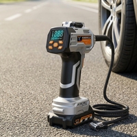 Auto Shut-off ABS Tire Inflator with Tire Pressure Monitor Digital Pressure Gauge Emergency Use Portable Air Compressor for Car