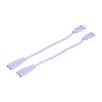 Câble de connexion pour tube LED T5/T8, blanc, prise femelle 2 broches, âme en cuivre, rallonge d'alimentation pour luminaires intégrés