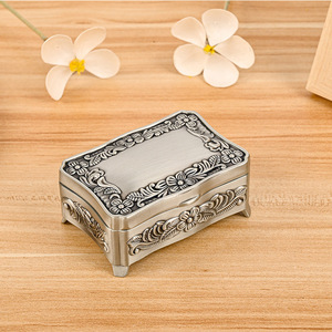 Dropshipping Shopify Metal Cosmetic Box Vintage Jewelry Case Enamel Storage Organizer <b>Lighter</b> Holder Gift - Product Image 4