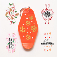 Personnalisé de Noël uv dtf tasse enveloppe les transferts prêt à transférer uv dtf tasse autocollant d'emballage pour hôtel motel porte-clés