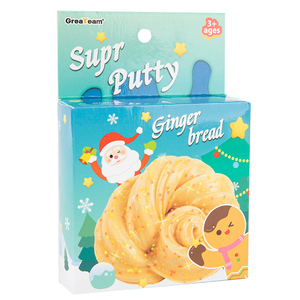 Pâte à modeler Supr Putty Ginger Bread Scallion Powder Slime Clay avec moule Bonhomme en pain d'épices pour fête de Noël - Product Image 1