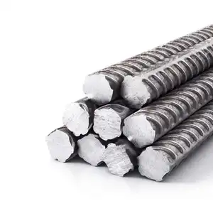 Vergalhões de aço carbono para construção ASTM A615 BS4449 B500b Vergalhões de aço deformados/barras de reforço de aço TMT