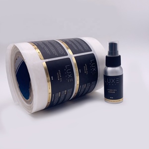 <span class=keywords><strong>Etichette</strong></span> Personalizzate per Cosmetici, <span class=keywords><strong>Bottiglie</strong></span> di Profumo, Rettangolari con Lamina Dorata, Impermeabili per Prodotti Skincare - Product Image 2