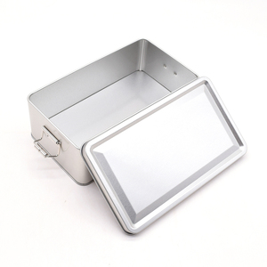 Mới Thực Phẩm An Toàn Kín Hình Chữ Nhật Sắt Dứa Sắc Nét Ăn Trưa Hộp Quà Tặng Sô Cô La Bánh Cookie Tin Bao Bì Kim Loại Tin Với Nắp - Product Image 3