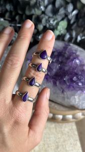 แหวนเงิน Sugilite 925แหวนเงิน Sugilite เงินสเตอร์ลิงของขวัญสำหรับเธอ - Product Image 3