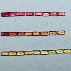 יוקרה תכשיטי קשת צבע ספיר אבן באגט צעד אמרלד לחתוך טבעי ספיר - Product Image 1